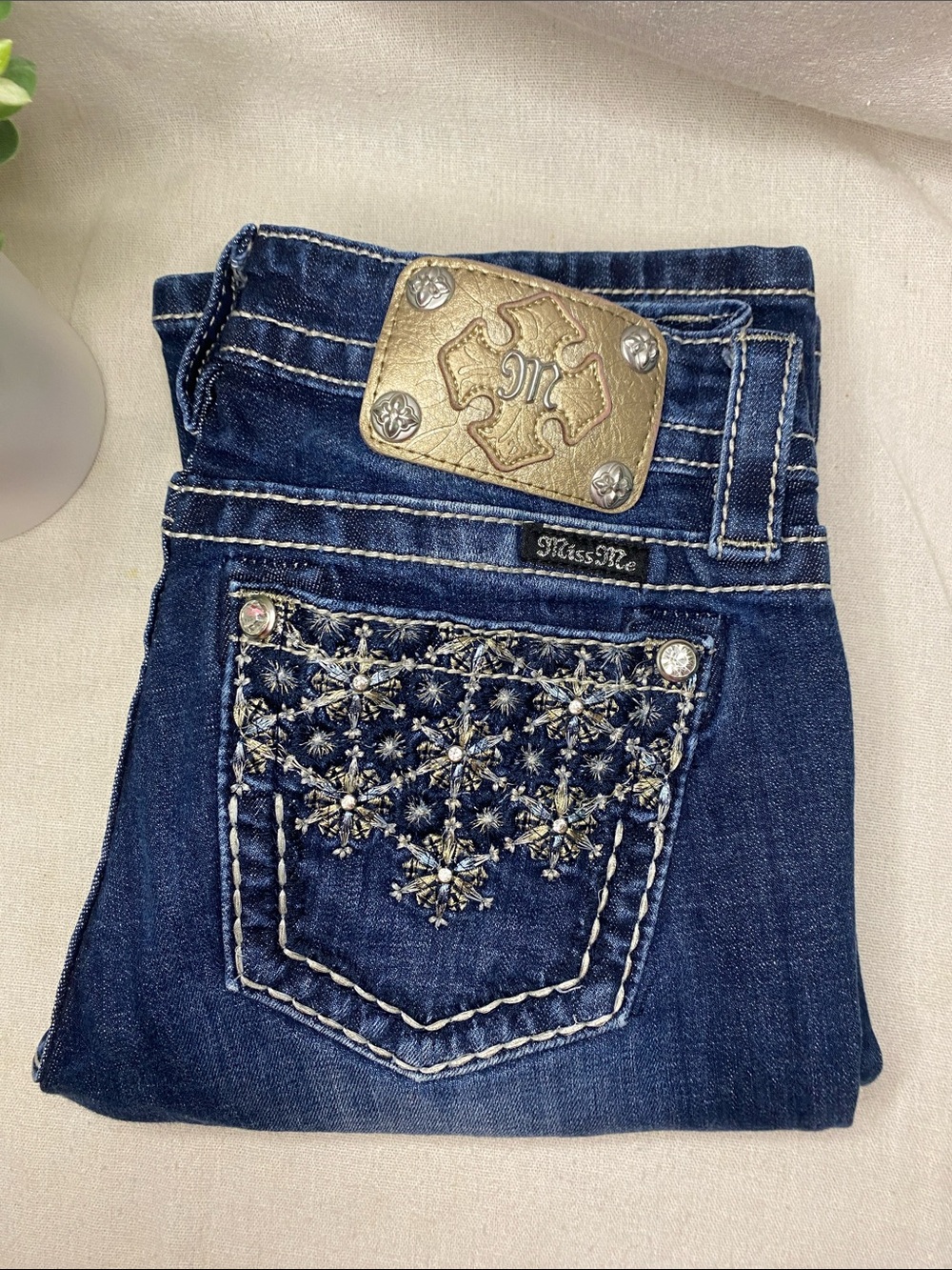 Miss Me Dark Blue Boot Cut Jeans